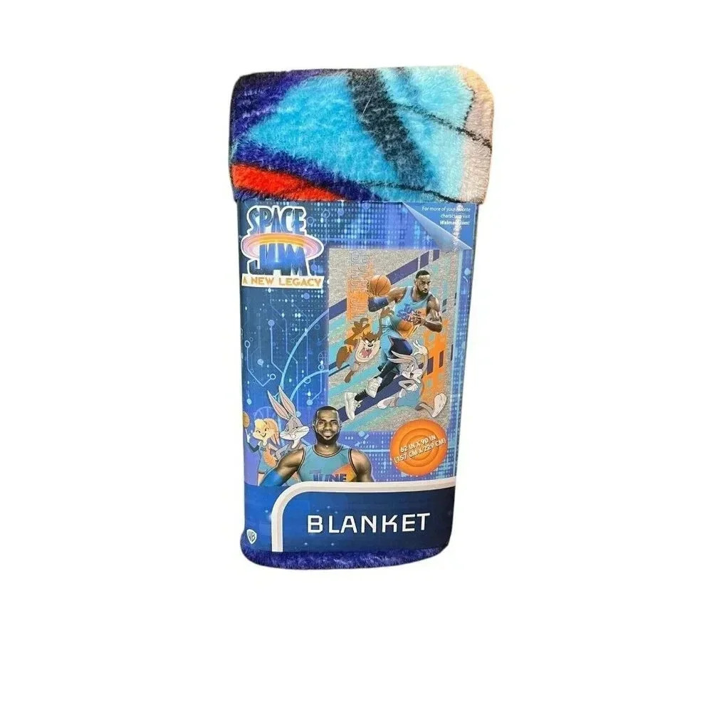 NEW Space Jam A New Legacy Plush Throw Blanket Lebron James Basketball NBA